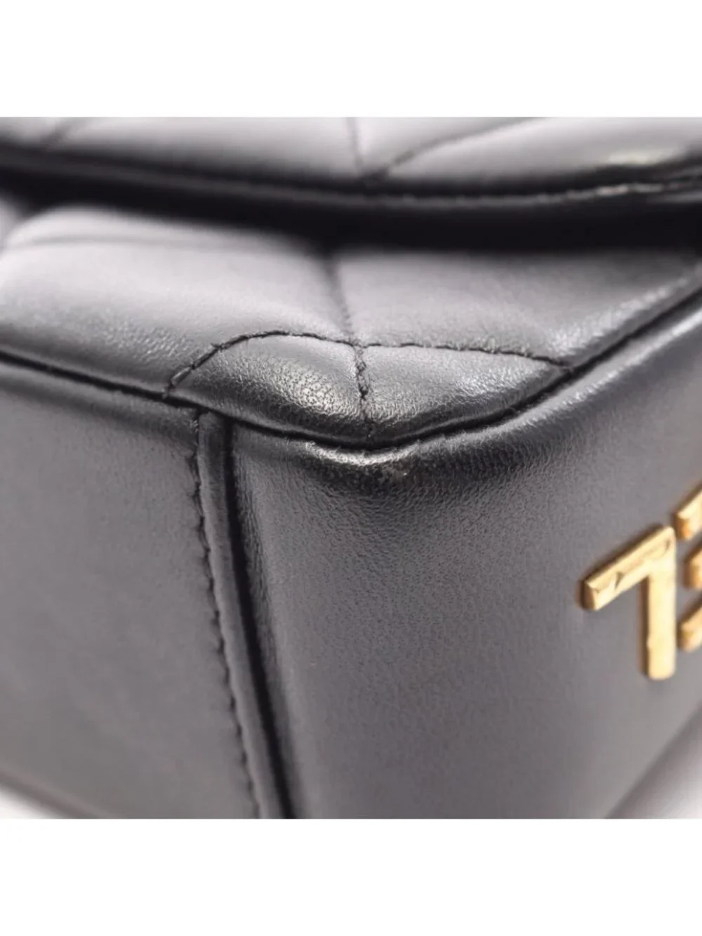 Chanel Shoulder Bag Quilted Black Lambskin Small Flap Chain